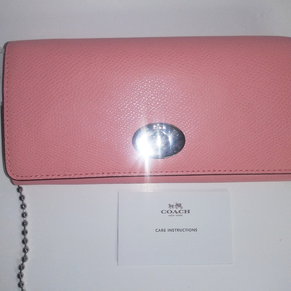Coach Pink Crossbody / Wallet NWT